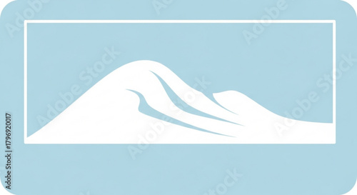 Mountain landscape vector illustration for outdoor adventure and nature travel destination with blue background