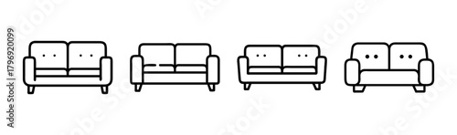 Sectional sofa vector illustration modern furniture design for living spaces