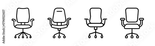 Modern swivel office chair vector illustration scalable for design projects