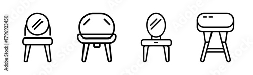 Modern vanity stool with elegant design ideal for dressing tables