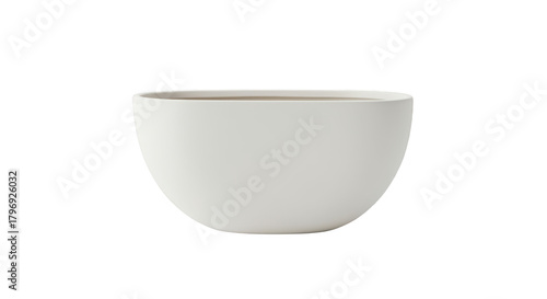 Simple white ceramic pot isolated on transparent background