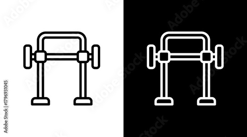 Smith Machine  White Icon Set Design