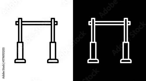 Pull-Up Bar  White Icon Set Design