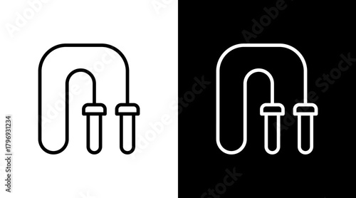Jump Rope  White Icon Set Design