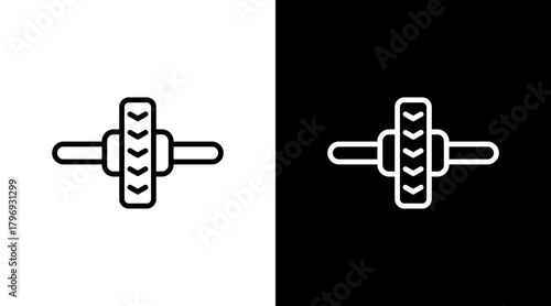 Ab Wheel  White Icon Set Design