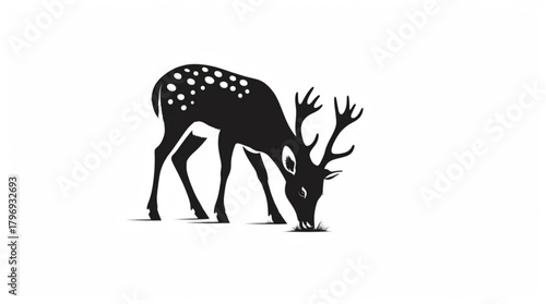 Deer animal silhouette vector illustration