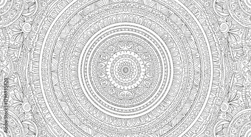Intricate Circular Geometric Pattern Abstract Design Art