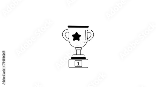 Take a look at this creative icon animation of sports trophy, easy to use animated vector