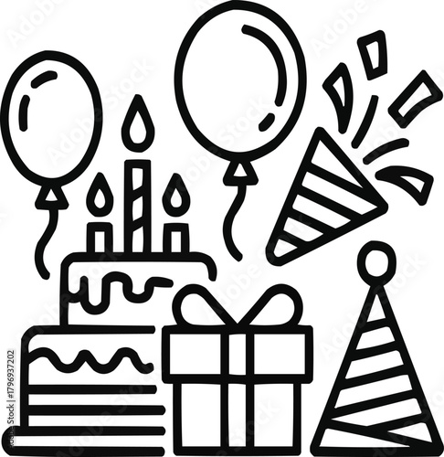 Effective Solution Outline Icon Set Cogs, Gears, and Success Symbols