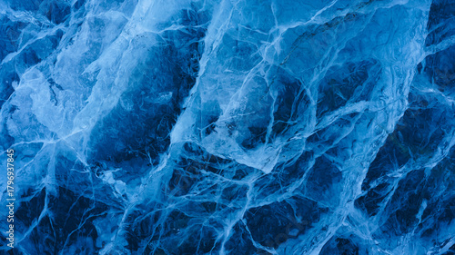 Glacier Ice Pattern in Blue Color 