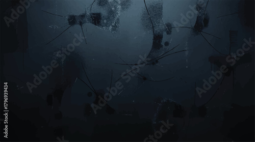 A hauntingly beautiful deep-sea panorama reveals an ethereal swarm of bioluminescent forms navigating the mysterious, lightless abyss of the ocean