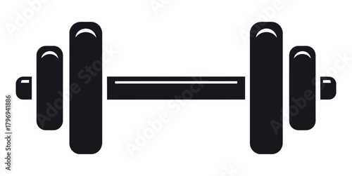 Dumbbell icon, a symbol of fitness, weightlifting, and exercise in vector format