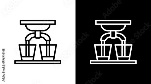 Espresso Shot  White Icon Set Design