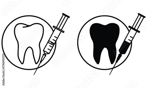 Syringe icons teeth