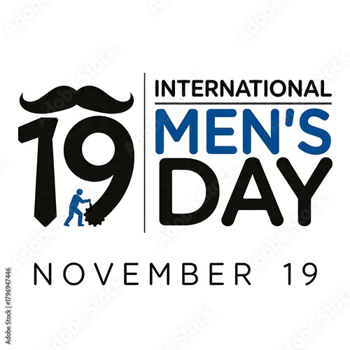 International Men's Day, November 19: Vector Illustration for Men's Health and Positive Role Models