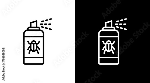Bug Spray  White Icon Set Design