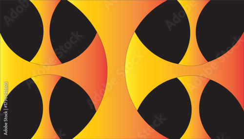 This is an abstract geometric intersecting yellow black design background.