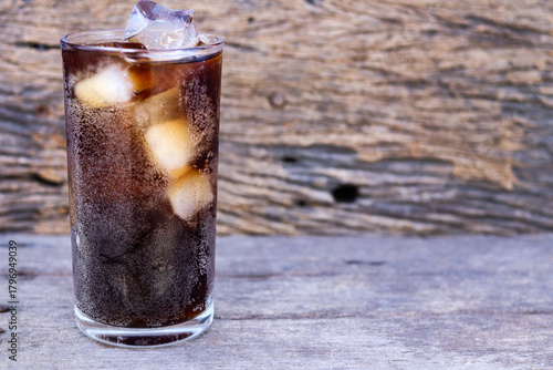 Wallpaper Mural Soft drink cola with iced on glass Torontodigital.ca