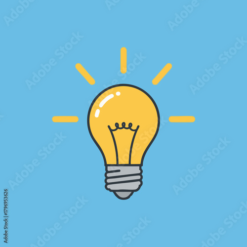 Bright Idea Light Bulb Icon
