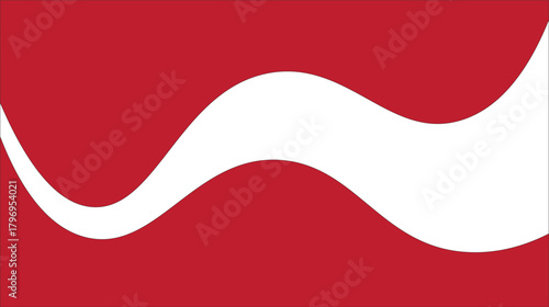 This is an abstract wave curvy red and white background.