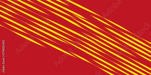 Dynamic motion burst with pop art energy. Vibrant red and yellow speed lines radiate from center, creating explosive comic book effect. Great for banners, posters and backgrounds.