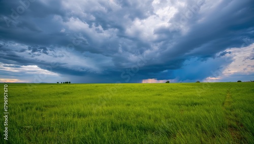 Fototapeta Naklejka Na Ścianę i Meble -  Montana summer thunderstorms, showcasing seasonal change