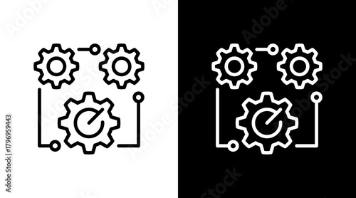 Innovation Process  White Icon Set Design