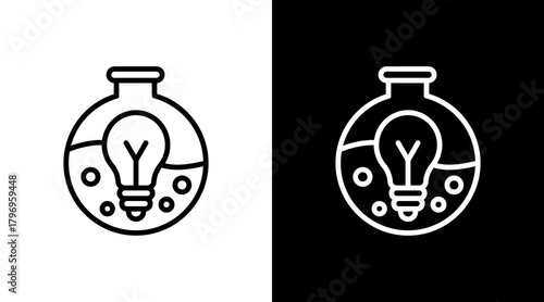 Ideas Lab  White Icon Set Design
