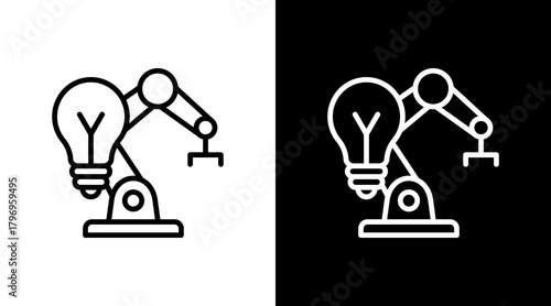Industry  White Icon Set Design
