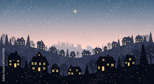 Wallpaper Mural night city landscape, sunset in the night city Torontodigital.ca