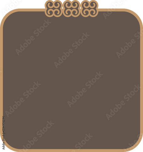 문양 사각 라운드 프레임 테두리