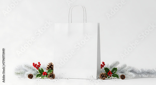Wallpaper Mural white gift bag for christmas party Torontodigital.ca