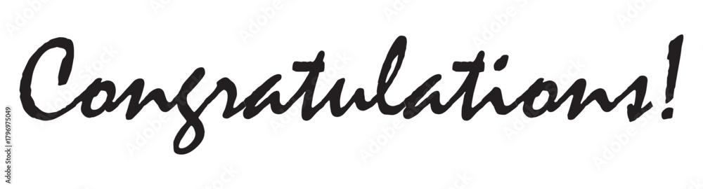 Fototapeta premium congratulations text note isolated on transparent background