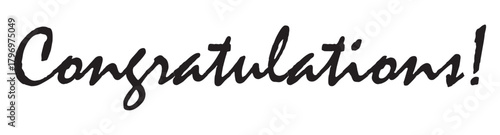 congratulations text note isolated on transparent background