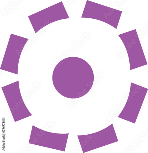 Abstract purple gear icon