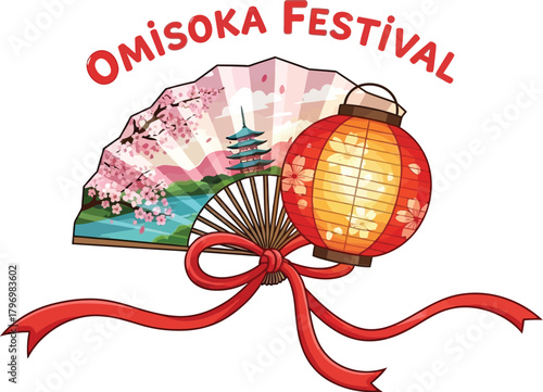 Omisoka Festival with Fan and Lantern