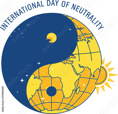 International Day of Neutrality with Divided Globe