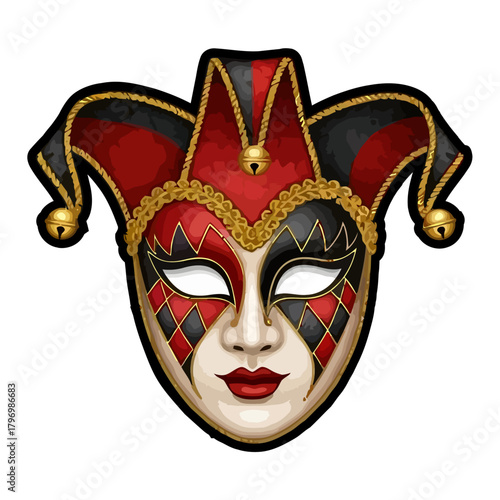 carnival mask on black, masquerade mask on black, Vector Illustration. mardi gras carnival mask.