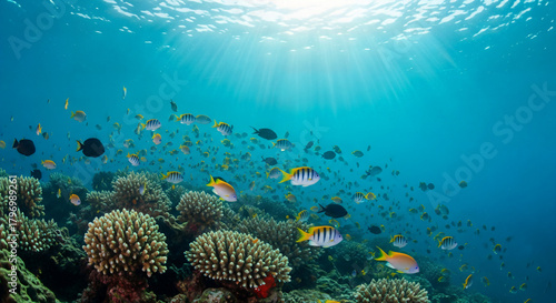 Fototapeta Naklejka Na Ścianę i Meble -  coral reef and fishes