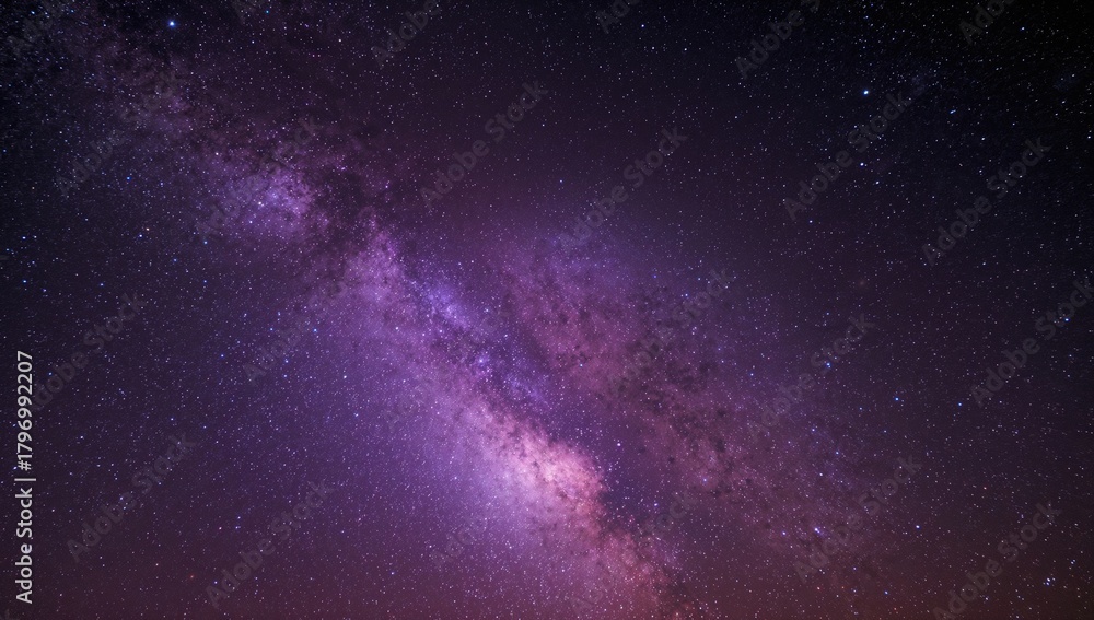 Fototapeta premium Extended exposure photograph capturing the central region of the Milky Way galaxy using grainxa