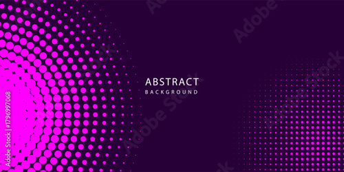 Abstract circle Halftone background. Poster, wallpaper, Landing page. Vector Illustration