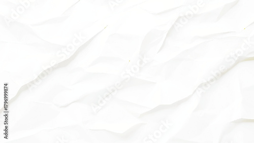 Blank white crumpled and creased paper poster texture background