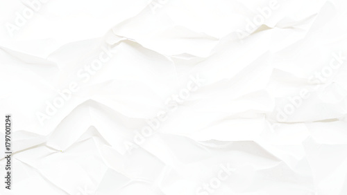 Blank white crumpled and creased paper poster texture background
