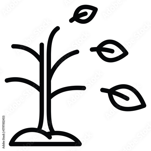 Autumn Icon Line Vector Illustration