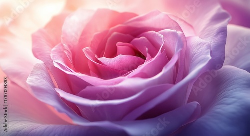 Elegant Pink Rose Blooming With Soft Petals and Delicate Colors in Natural Light