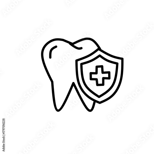 Tooth with Shield Icon