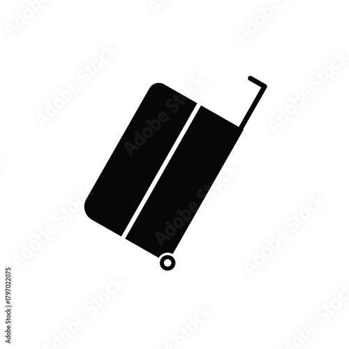Travel bag black illustration vector design on white background 