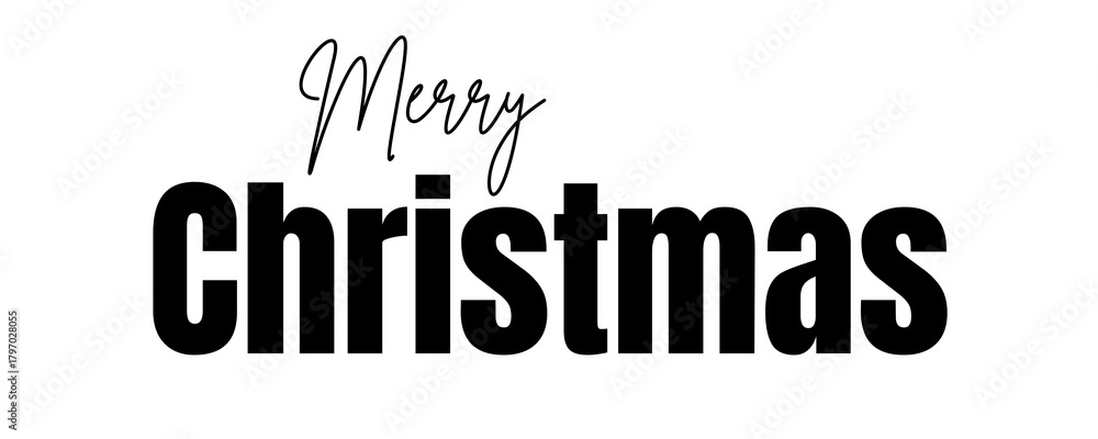 Fototapeta premium Merry Christmas Text PNG