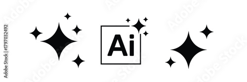 AI artificial intelligence symbol icon illustration