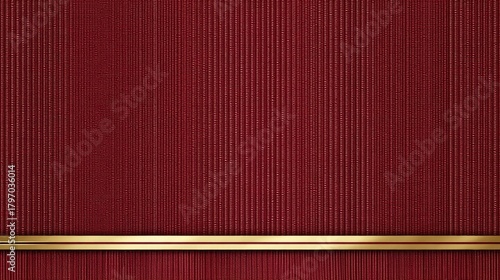 A red and gold background with a gold border